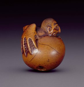 Netsuke depicting tengu no tamago, c.1770-90